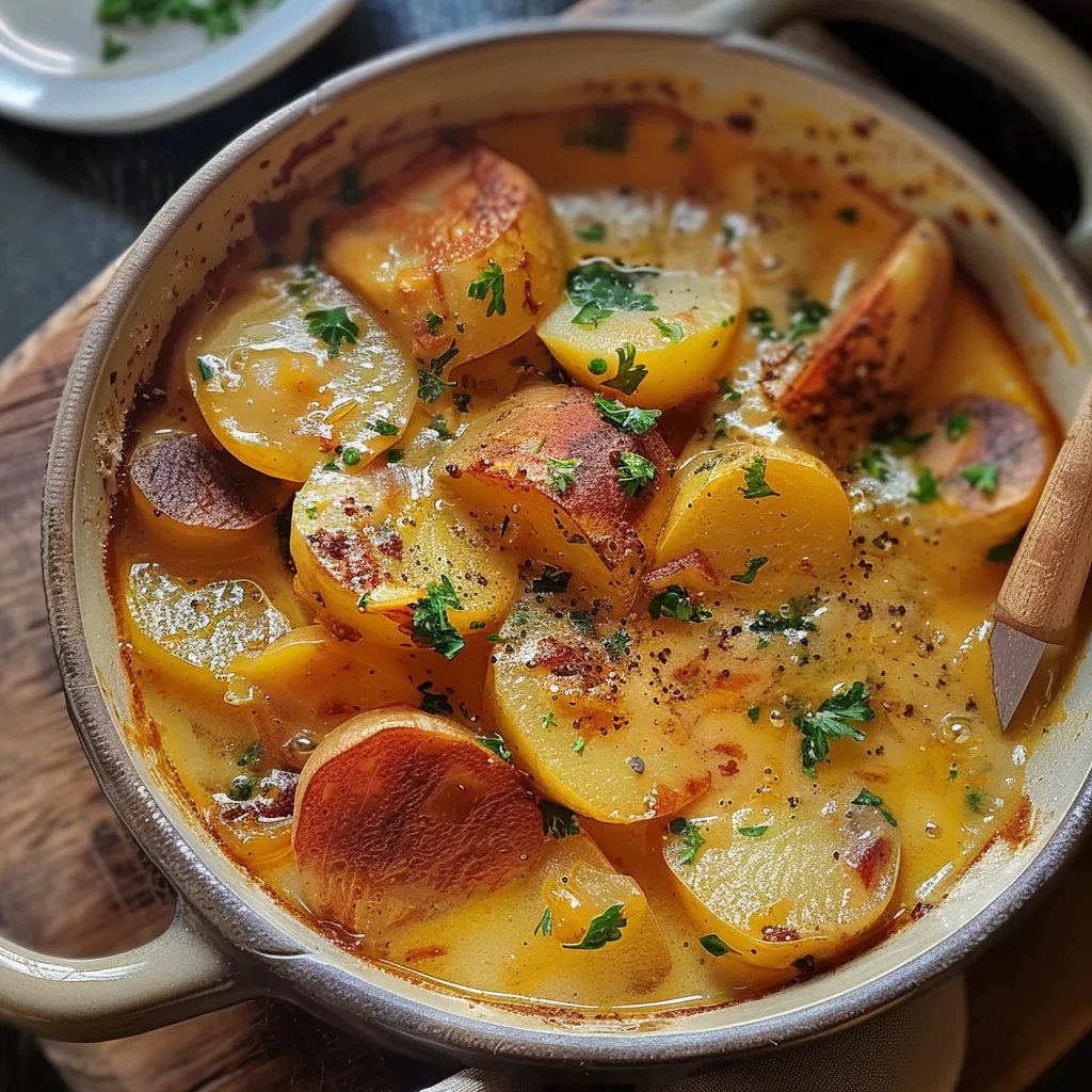 Kartoffelgulasch mit Würstchen