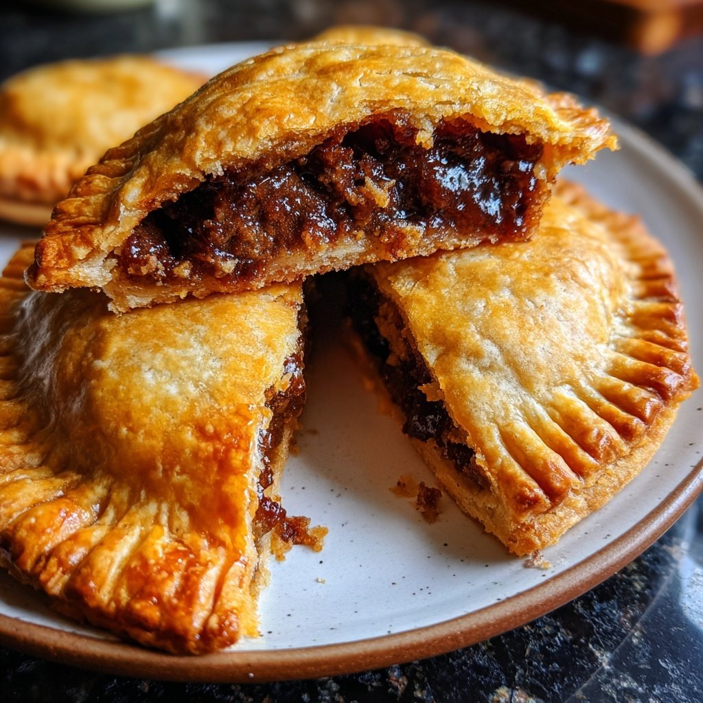 Schokoladen gedrehte Mince Pies Teig