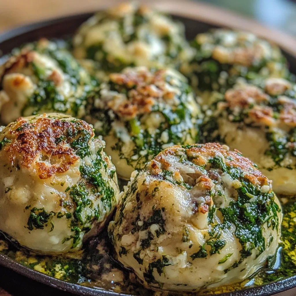 Proteinreiche Spinatknödel