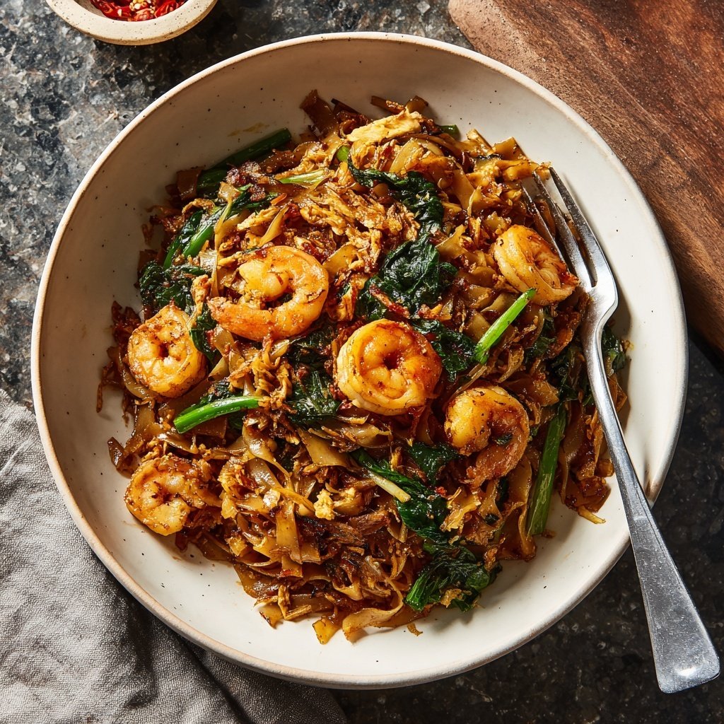 Char Kway Teow rauchige Nudeln