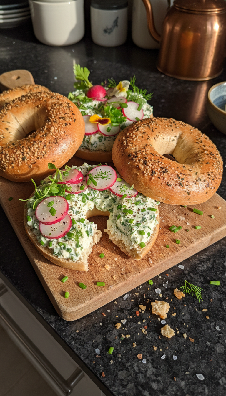 Kräuter Frischkäse Bagels​