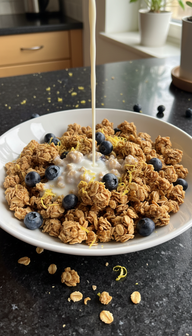 Zitronen Heidelbeer Granola​
