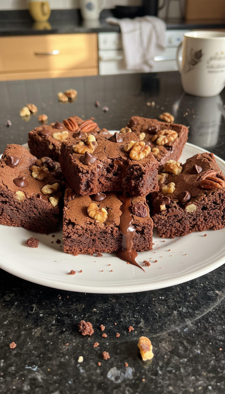 Fudge Brownie Sauerteig Snacks