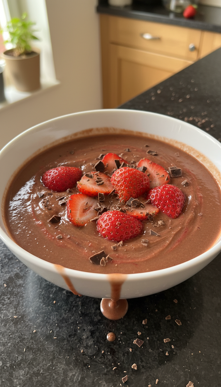 Gekühlte Schoko Erdbeer Suppe​