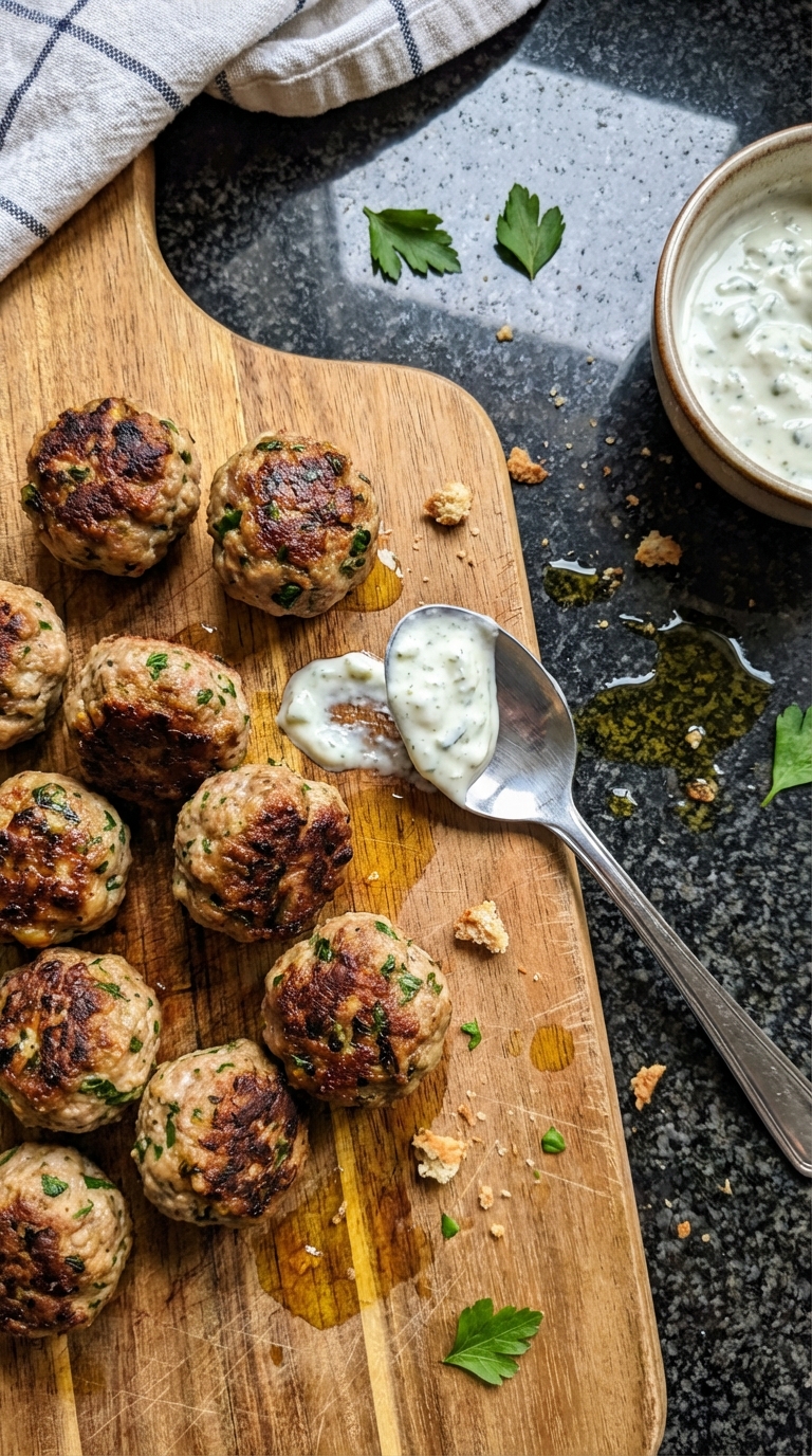 Griechische Fleischbällchen mit Tzatziki