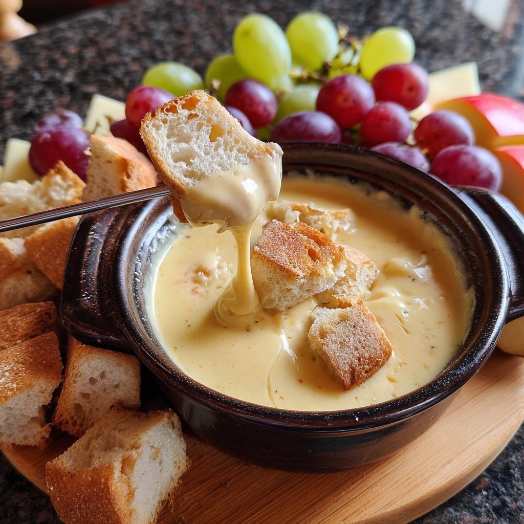 Fondue Beilage Trauben und Apfelscheiben