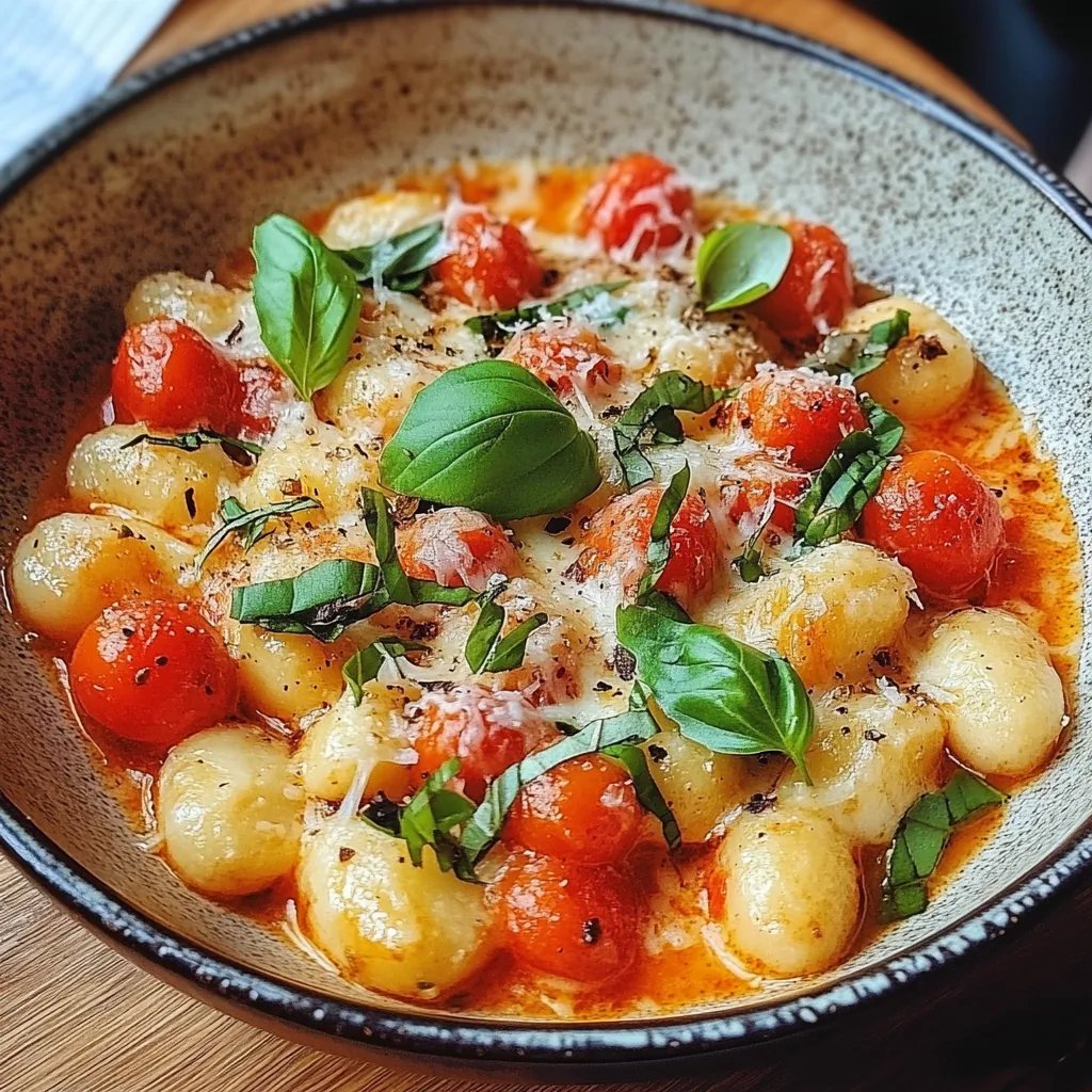 Gnocchi mit Tomaten und Mozzarella