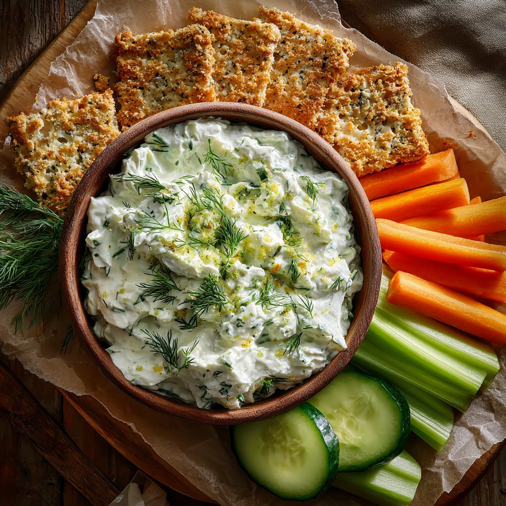 Gurke und Kräuter Ziegenkäse Dip