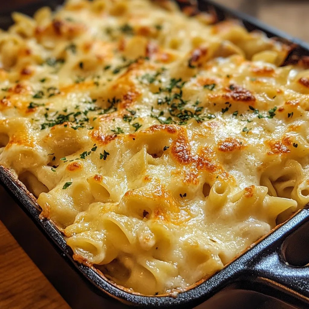 Hähnchen-Nudelauflauf mit Käse