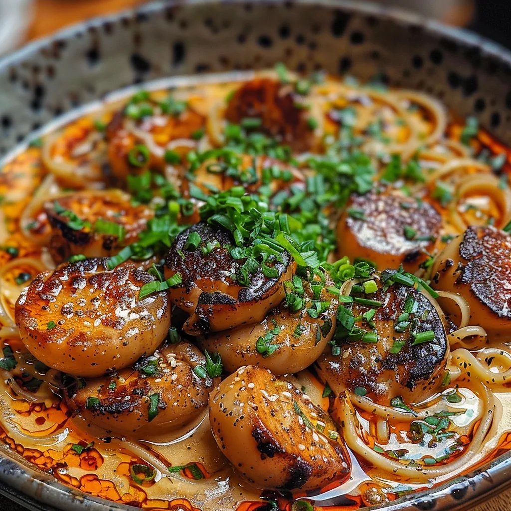 Köstliche cremige Knoblauch