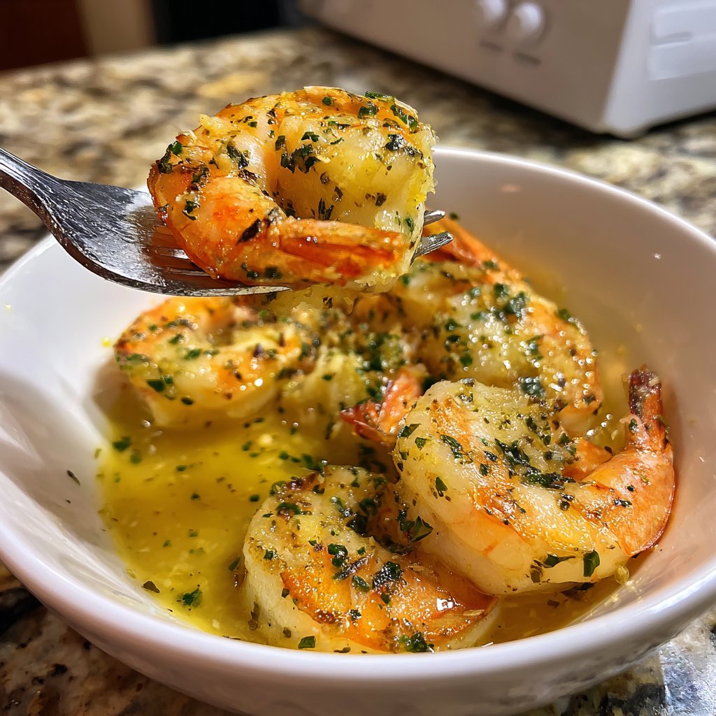 Garnelen Scampi Zitrone Knoblauch Sauce