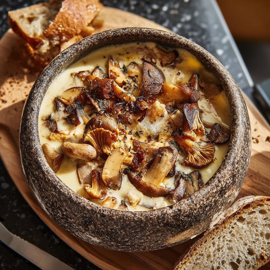 Feines Waldpilz Fondue