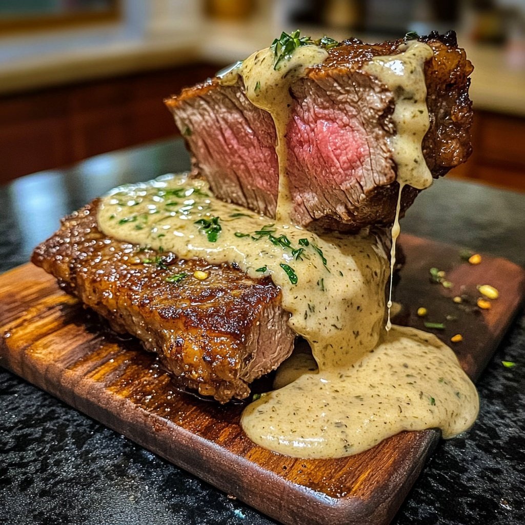 Rinderfilet mit Knoblauch-Dijon-Sahnesauce