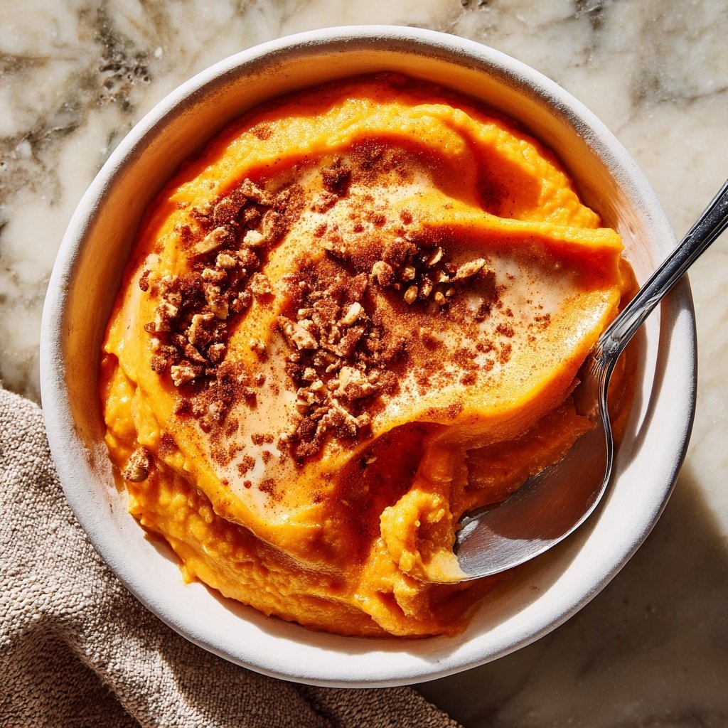 Süßkartoffel und Vanille-Püree