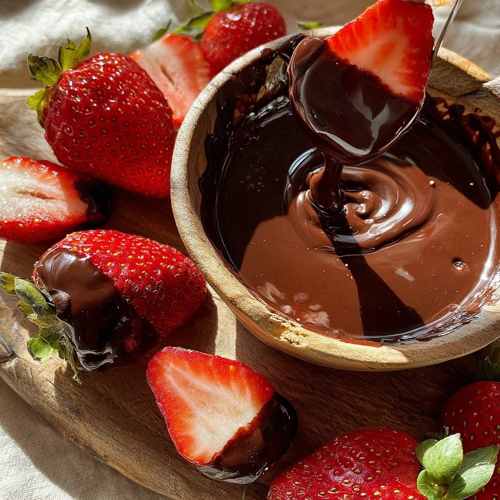 Erdbeer Limonade Schokoladen Fondue