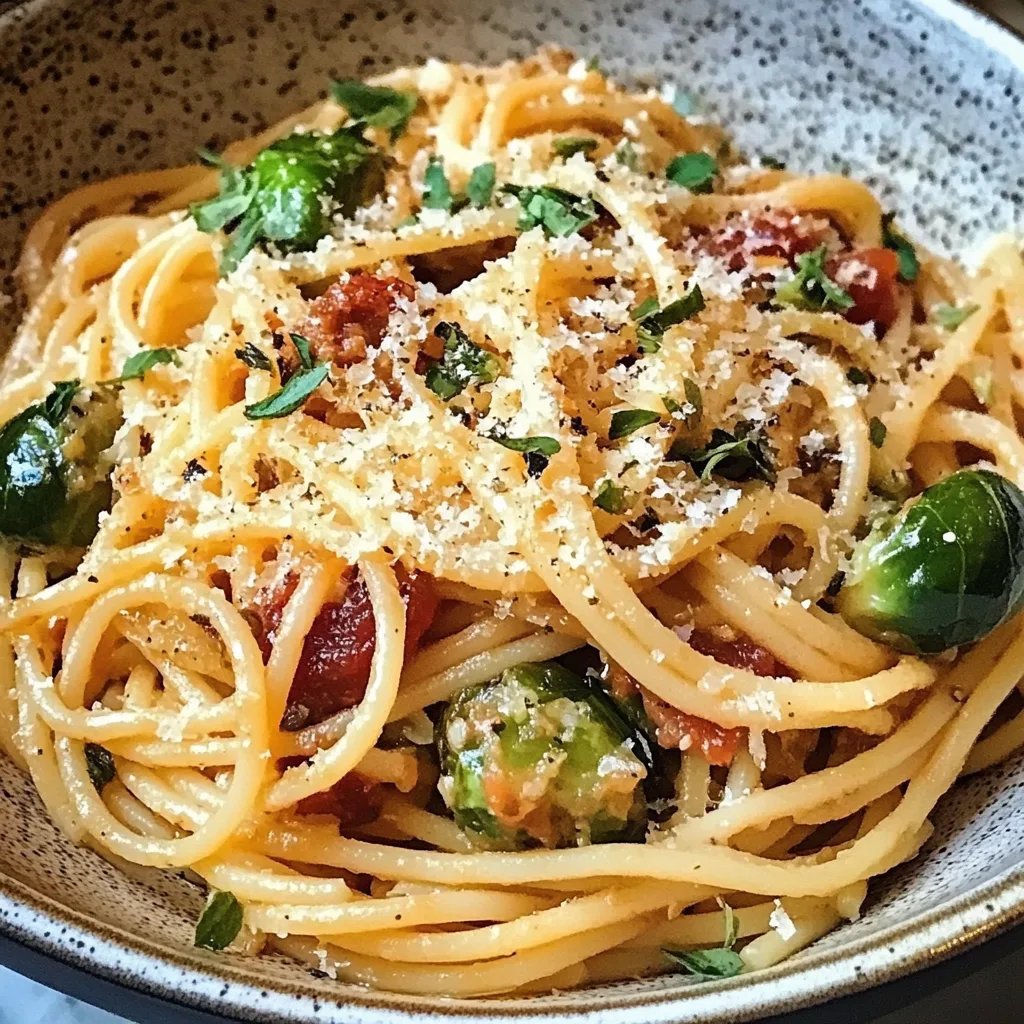 Spaghetti mit Rosenkohl