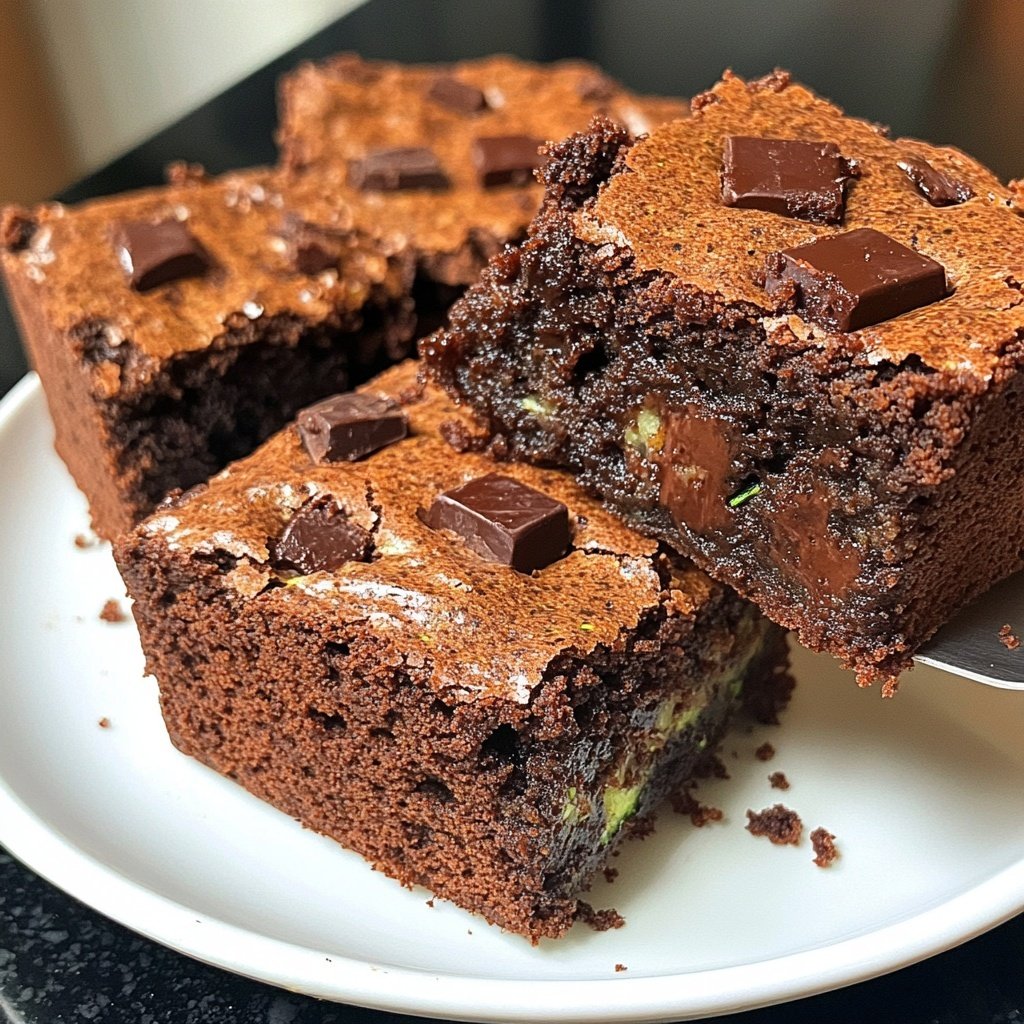 Zucchini Fudgy Brownie Bisse