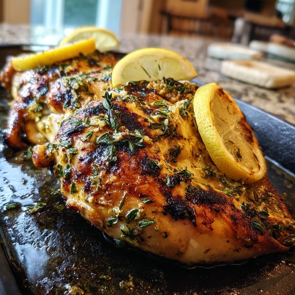 Gegrilltes Zitronen-Thymian-Huhn