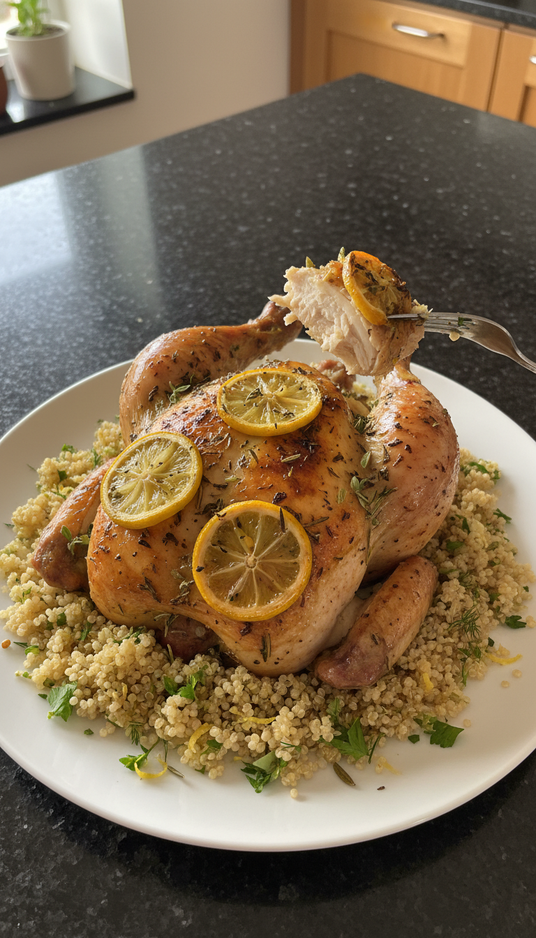 Zitronen Kräuter Hähnchen mit Quinoa