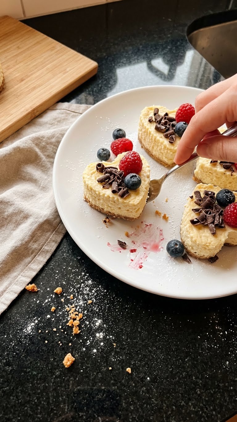 Dekadente Mini Käsekuchen Herzen